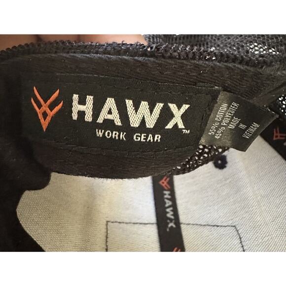 Hawx Work Gear Snapback Cap Gray Black Mesh - Picture 6 of 8